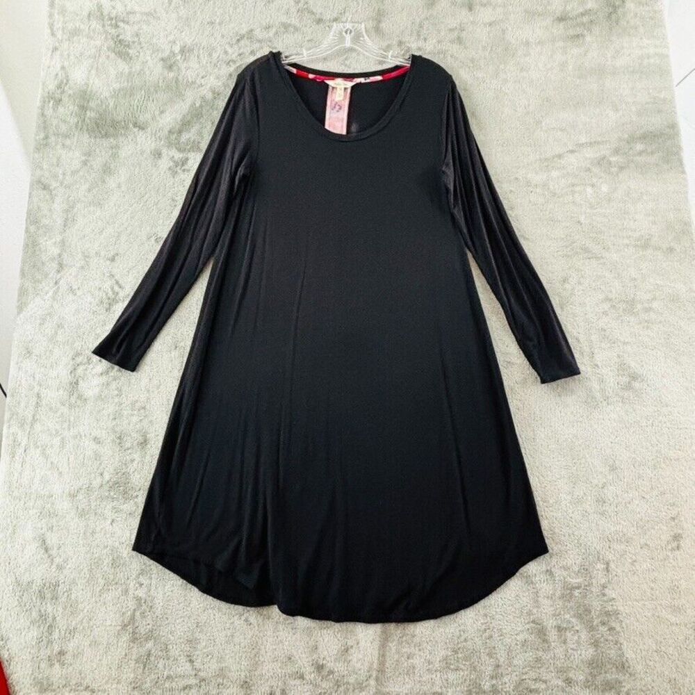 Matilda Jane Paint It Black Dress Womens M Stretch Knit Long Sleeve Knee‎ Length